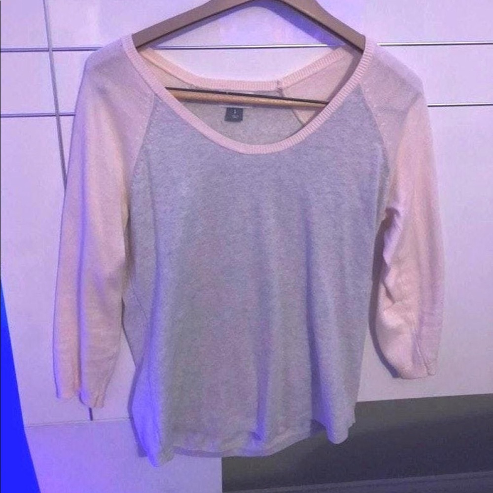 Baby Pink and Grey Sweater